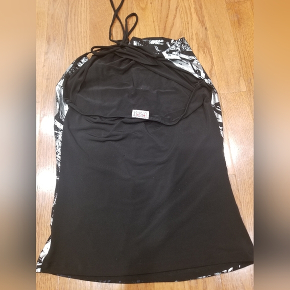 Black and Silver Halter Top size Medium - Picture 2 of 5